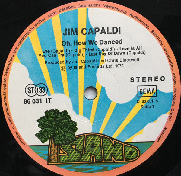 Jim Capaldi : Oh How We Danced (LP, Album, Gat)
