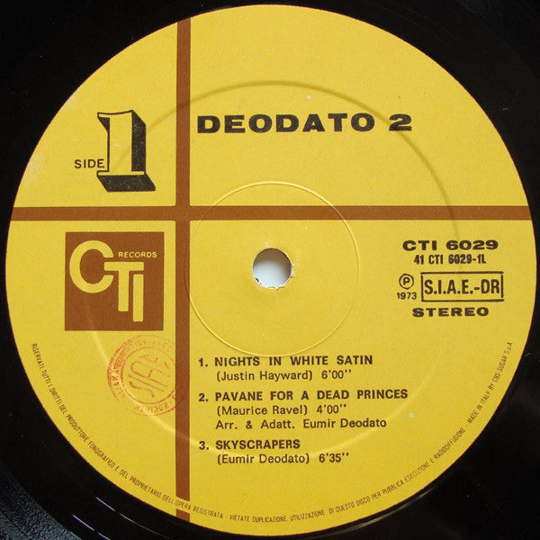 Deodato* : Deodato 2 (LP, Album, RE, Gat)