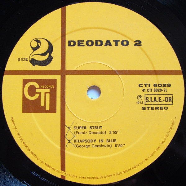 Deodato* : Deodato 2 (LP, Album, RE, Gat)