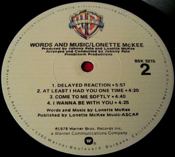 Lonette McKee : Words And Music (LP, Album)