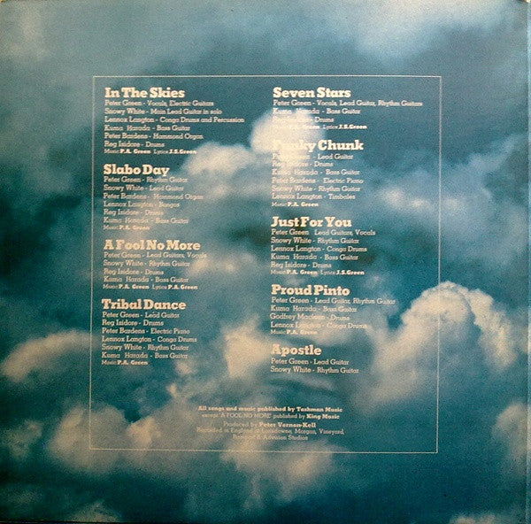Peter Green (2) : In The Skies (LP, Album, Gat)