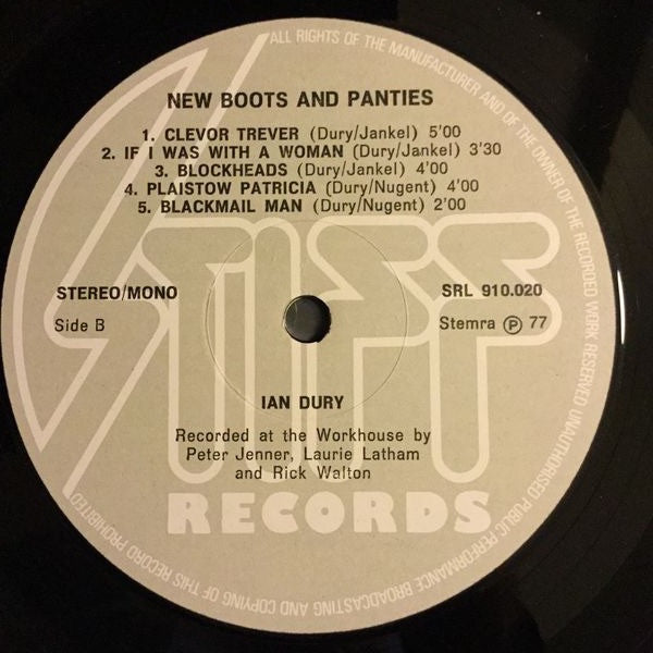 Ian Dury : New Boots And Panties!! (LP, Album)