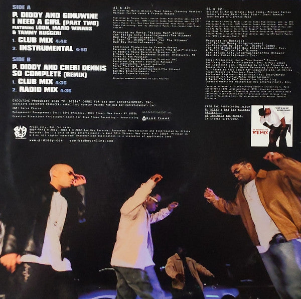 P. Diddy & Ginuwine / P. Diddy & Cheri Dennis - I Need A Girl (Part Two) / So Complete (Remix) (12", Promo, Red) - De Platen Aap – Vinylwinkel in Brielle & online webshop voor muziekliefhebbers