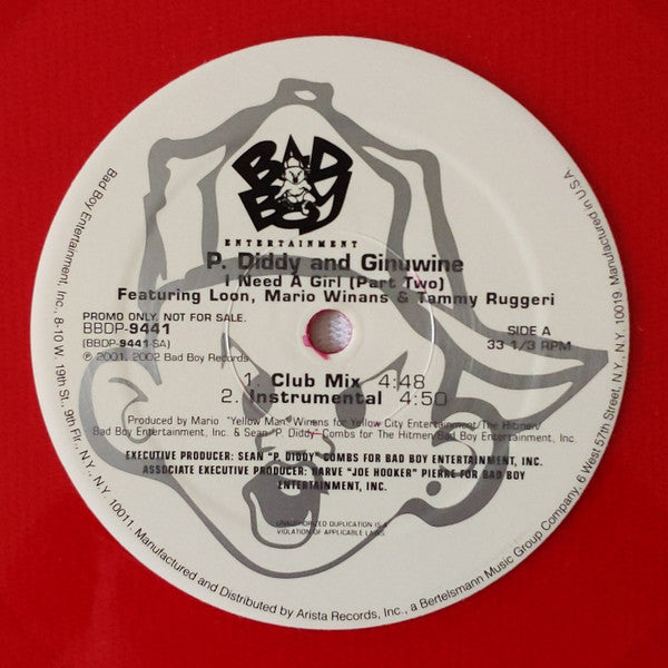 P. Diddy & Ginuwine / P. Diddy & Cheri Dennis - I Need A Girl (Part Two) / So Complete (Remix) (12", Promo, Red) - De Platen Aap – Vinylwinkel in Brielle & online webshop voor muziekliefhebbers