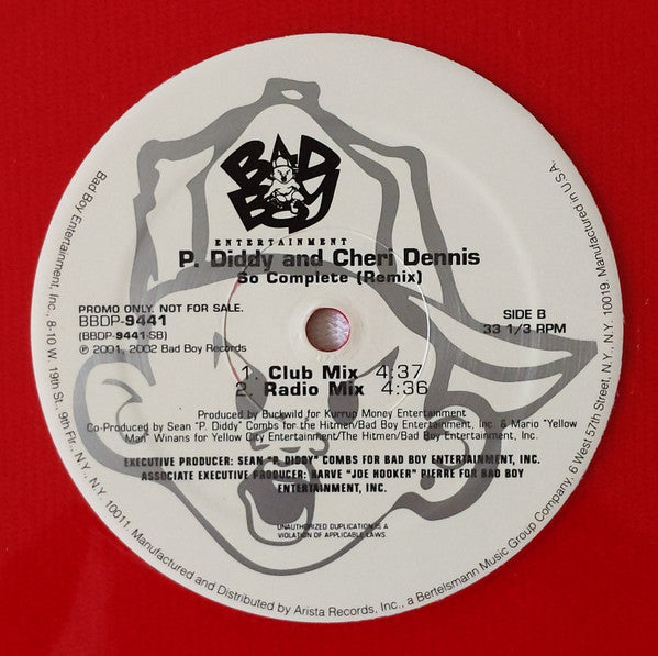 P. Diddy & Ginuwine / P. Diddy & Cheri Dennis - I Need A Girl (Part Two) / So Complete (Remix) (12", Promo, Red) - De Platen Aap – Vinylwinkel in Brielle & online webshop voor muziekliefhebbers