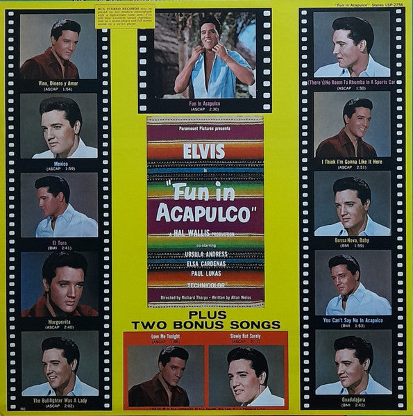 Elvis Presley : Fun In Acapulco (LP, Album, RE, Bla)