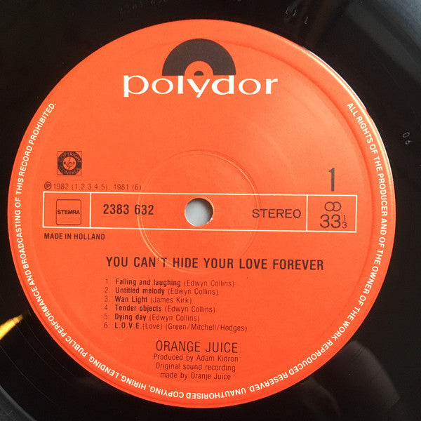 Orange Juice (3) : You Can't Hide Your Love Forever (LP, Album)