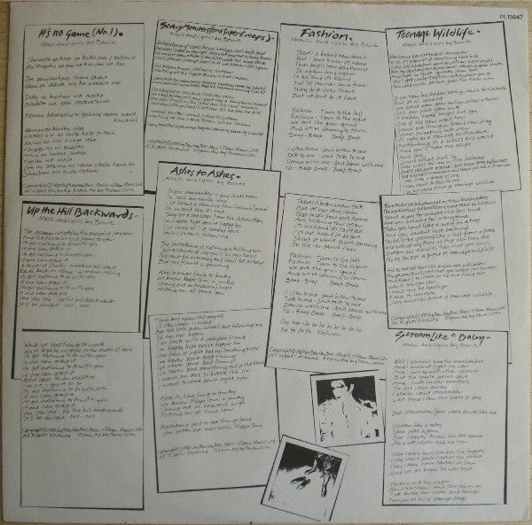 David Bowie : Scary Monsters (LP,Album,Stereo)