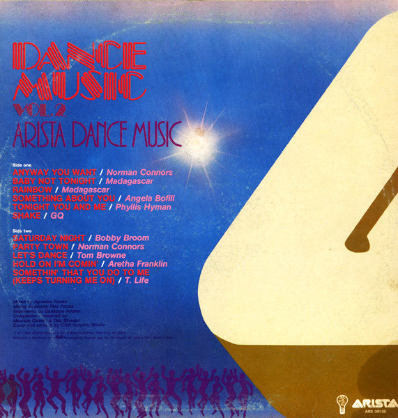 Various : Dance Music Vol. 2 - Arista Dance Music (LP, Comp, Mixed)