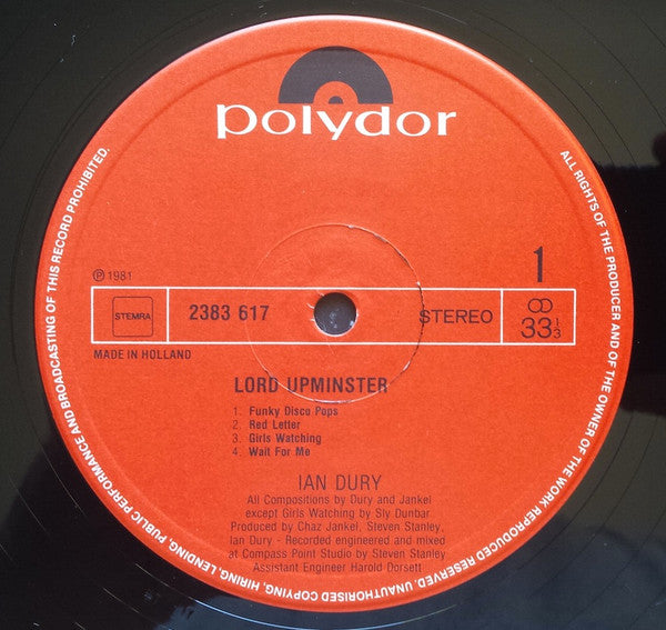 Ian Dury : Lord Upminster (LP, Album)