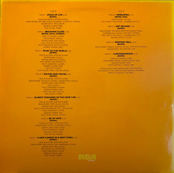 David Bowie : Low (LP, Album)