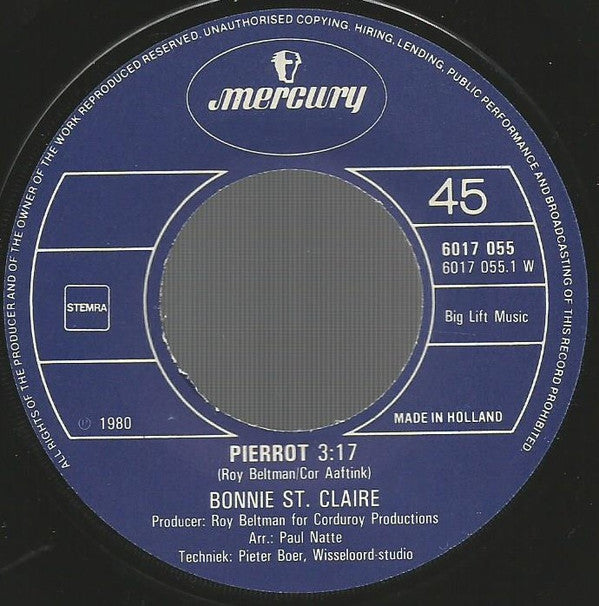 Bonnie St. Claire : Pierrot (7", Single)