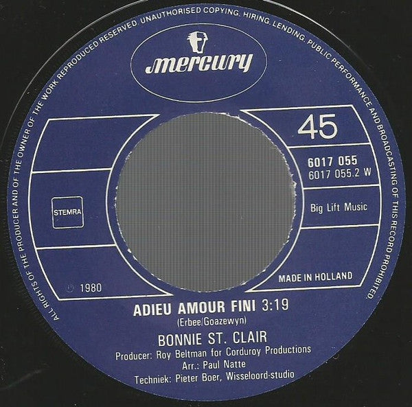 Bonnie St. Claire : Pierrot (7", Single)