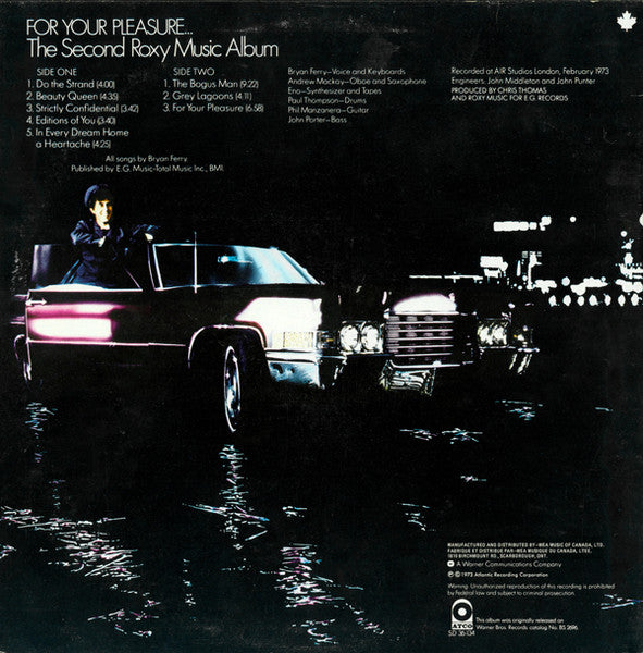 Roxy Music : For Your Pleasure (LP,Album,Reissue)
