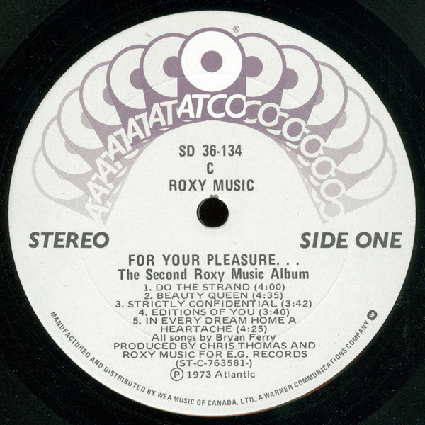 Roxy Music : For Your Pleasure (LP,Album,Reissue)