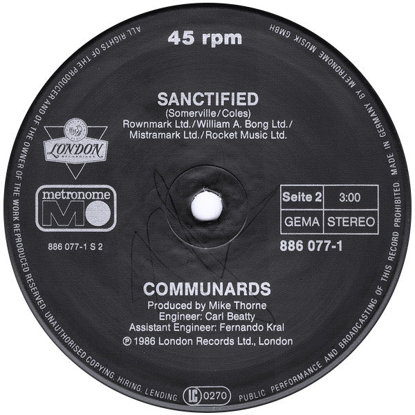 Communards, The With Sarah Jane Morris : Don't Leave Me This Way (12",45 RPM,Maxi-Single,Stereo)