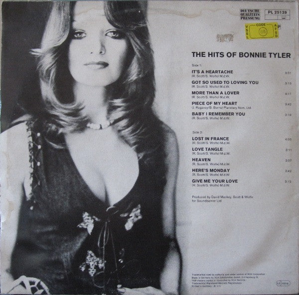 Bonnie Tyler : The Hits Of Bonnie Tyler (LP, Comp)