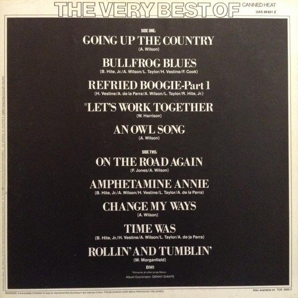 Canned Heat : The Very Best Of Canned Heat (LP, Comp)