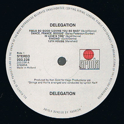 Delegation : Delegation (LP, Album)