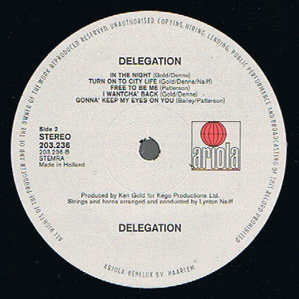 Delegation : Delegation (LP, Album)