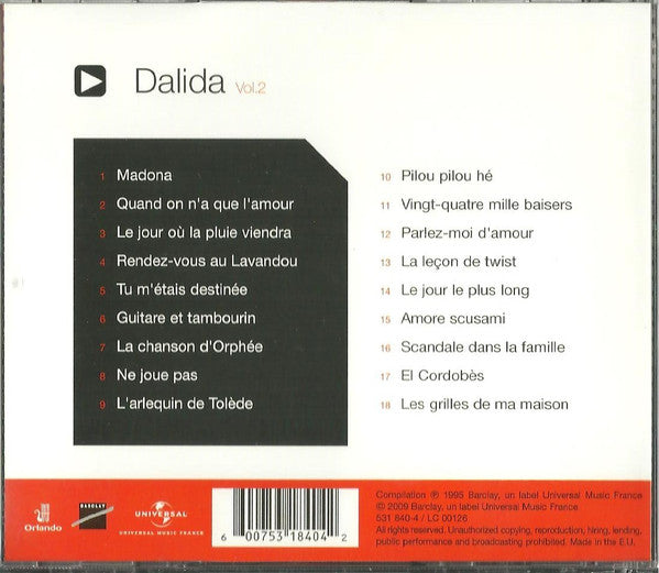 Dalida - Master Série Vol. 2 (CD, Comp, RE) - De Platen Aap – Vinylwinkel in Brielle & online webshop voor muziekliefhebbers