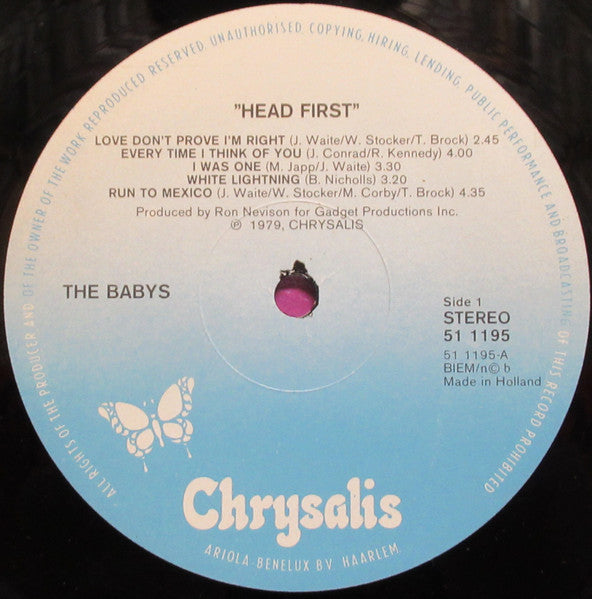 The Babys : Head First (LP, Album)