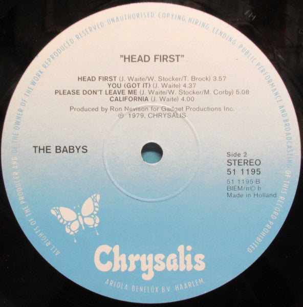 The Babys : Head First (LP, Album)