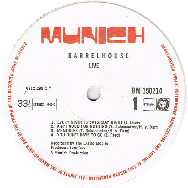 Barrelhouse : Hard To Cover (LP, Album)