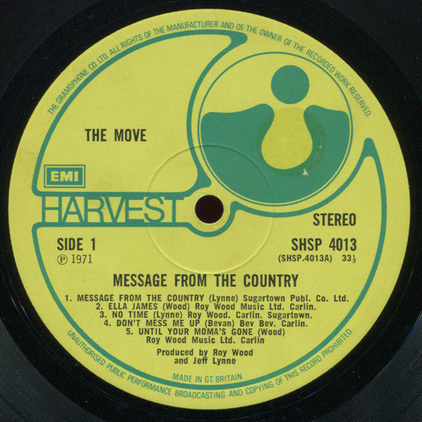 The Move : Message From The Country (LP, Album)
