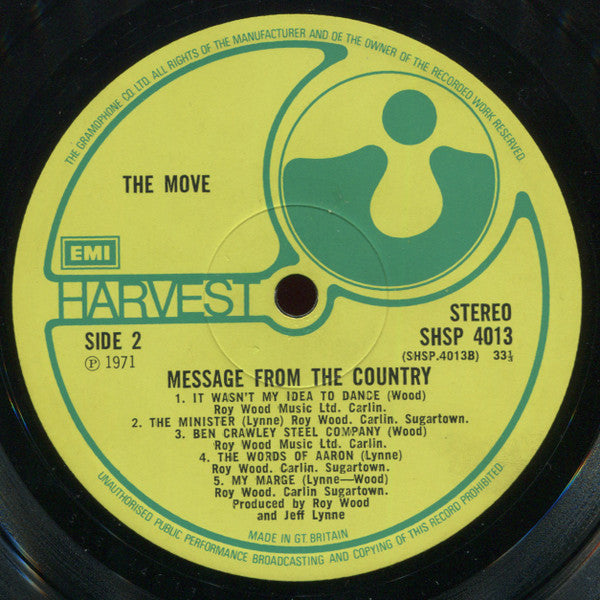 The Move : Message From The Country (LP, Album)