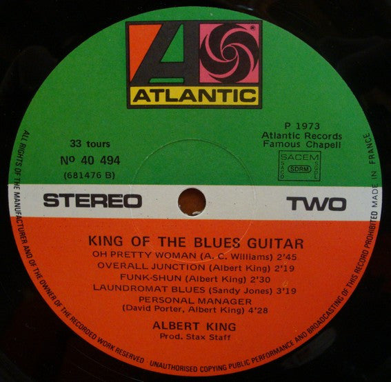 Albert King : King Of The Blues Guitar (LP, Comp)