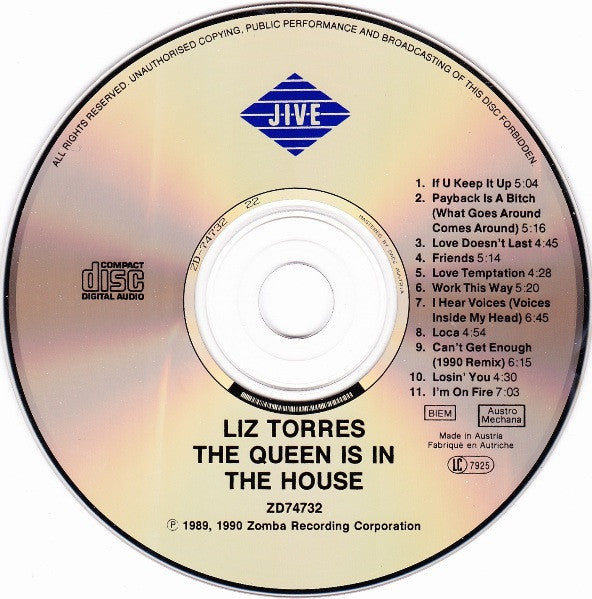 Liz Torres - The Queen Is In The House (CD, Album) - De Platen Aap – Vinylwinkel in Brielle & online webshop voor muziekliefhebbers