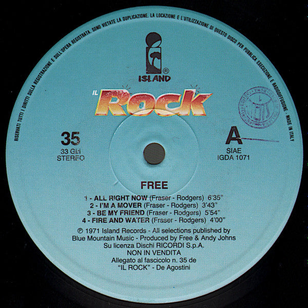 Free : Free Live (LP, Album, RE)