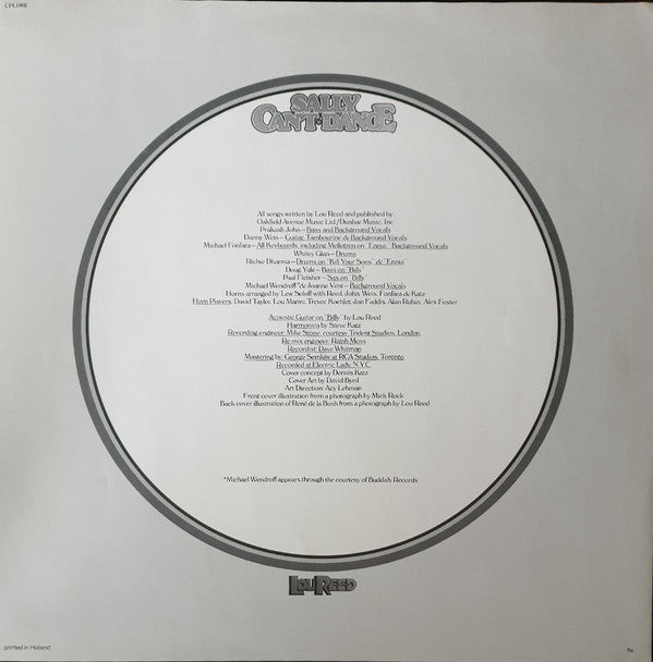 Lou Reed : Sally Can't Dance (LP, Album)