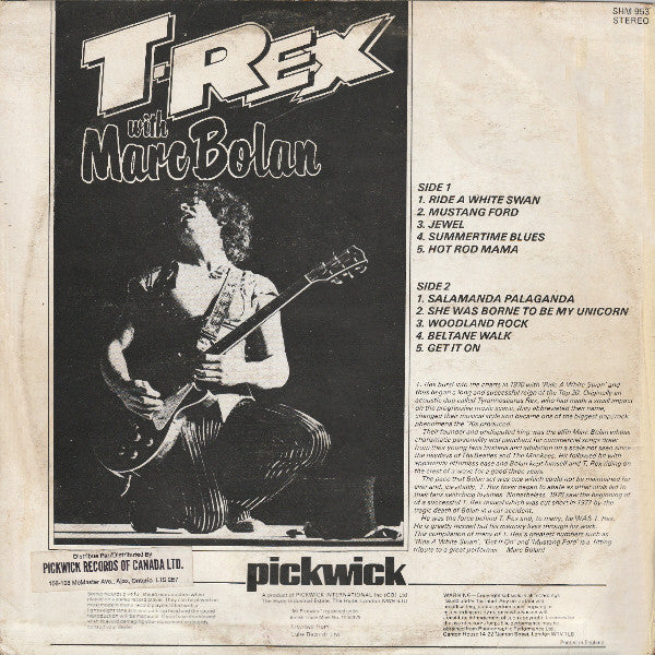 T.Rex* With Marc Bolan : The Greatest Hits Vol. 1 (LP, Comp)