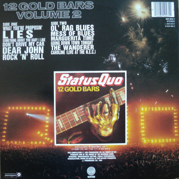 Status Quo : 12 Gold Bars Volume 2 (LP, Comp, Gat)