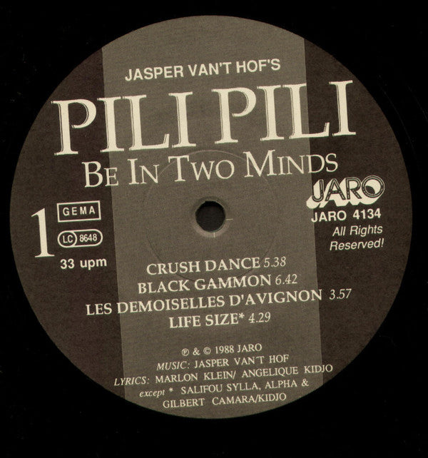 Pili Pili : Be In Two Minds (LP, Album)