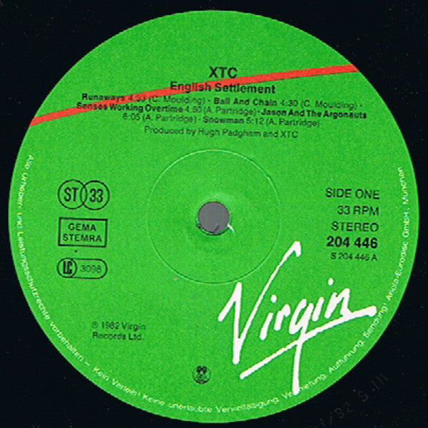 XTC : English Settlement (LP, Album, Tex)