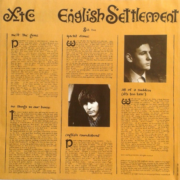 XTC : English Settlement (LP, Album, Tex)