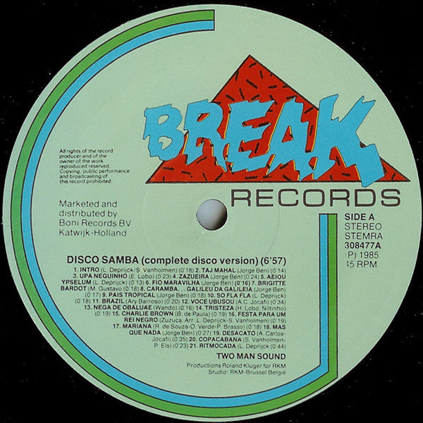 Two Man Sound : Disco Samba / Que Tal America (12",45 RPM,Stereo)