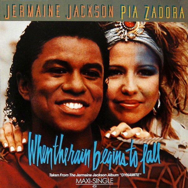 Jermaine Jackson & Pia Zadora - When The Rain Begins To Fall (12", Maxi) - De Platen Aap – Vinylwinkel in Brielle & online webshop voor muziekliefhebbers