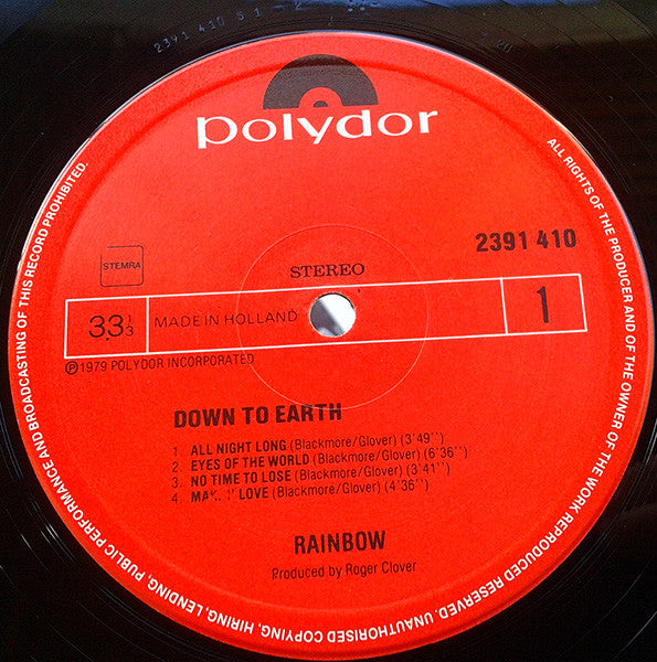 Rainbow : Down To Earth (LP, Album)