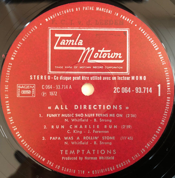 The Temptations : All Directions (LP, Album)