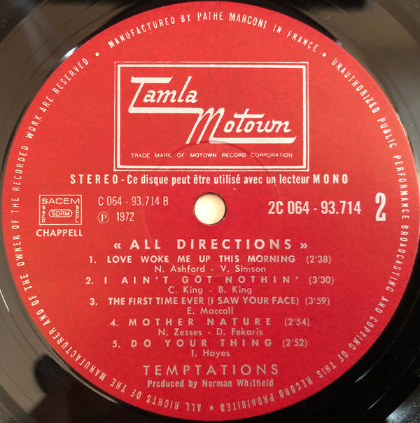 The Temptations : All Directions (LP, Album)