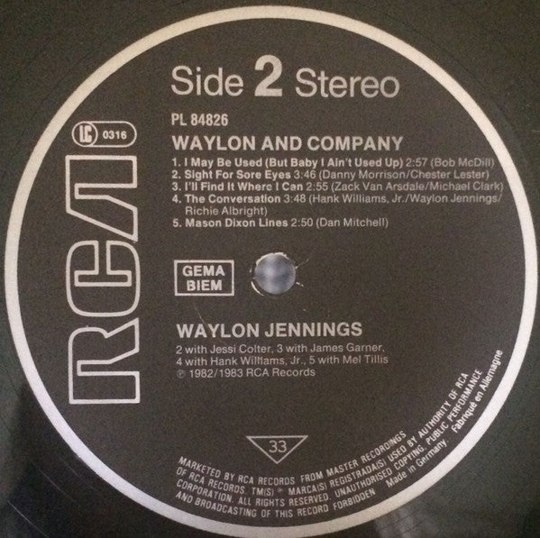 Waylon* : Waylon And Company (LP, Album)