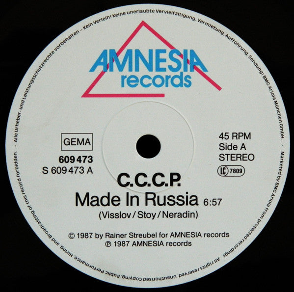 C.C.C.P. - Made In Russia (12", Maxi) - De Platen Aap – Vinylwinkel in Brielle & online webshop voor muziekliefhebbers