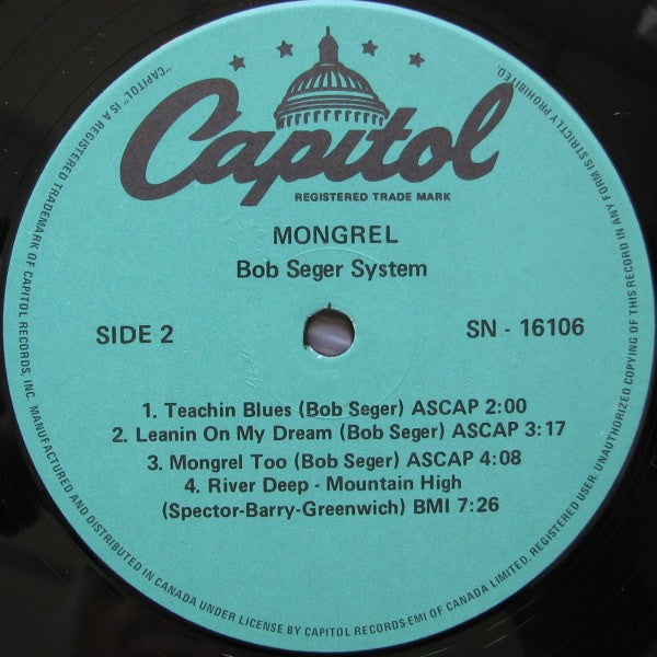 Bob Seger System : Mongrel (LP,Album,Reissue)