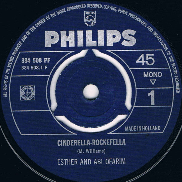 Esther And Abi Ofarim* : Cinderella Rockefella (7", Single, Mono)