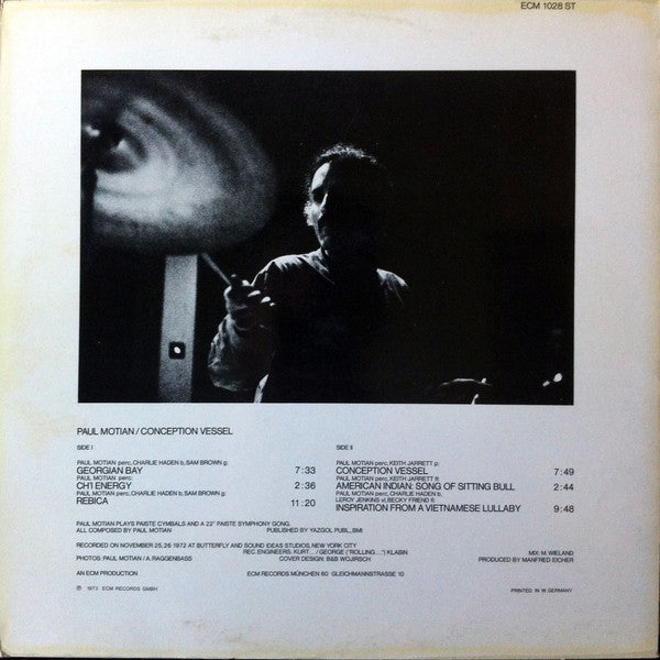 Paul Motian : Conception Vessel (LP, Album)
