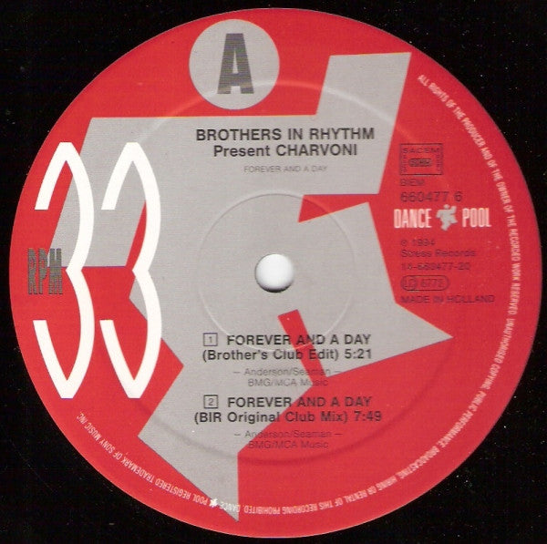 Brothers In Rhythm Present Charvoni : Forever And A Day (12")